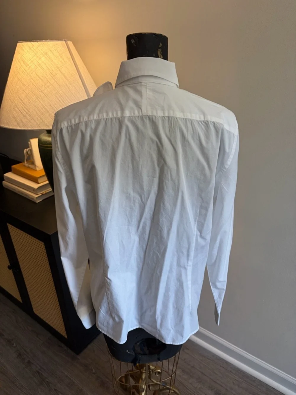 Lauren Ralph Lauren White Victorian Ruffle Button-Front Shirt (XL) Boho Revival - Picture 5 of 12